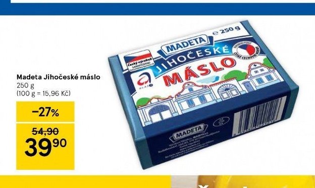 Madeta Jihočeské máslo