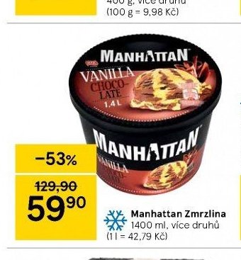 Manhattan Zmrzlina 1400 ml