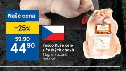 Tesco Kuře celé z českých chovů