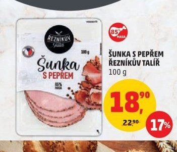 ŠUNKA S PEPŘEM ŘEZNÍKŮV TALÍŘ