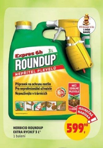 HERBICID ROUNDUP EXTRA RYCHLÝ 3 L