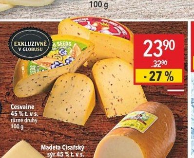 Cesvaine 45 % t. v s. různé druhy