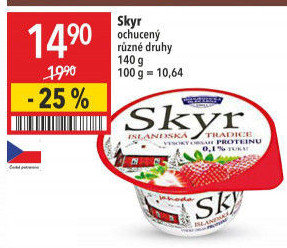 Dezert zakysaný ochucený Skyr Bohušovická mlékárna