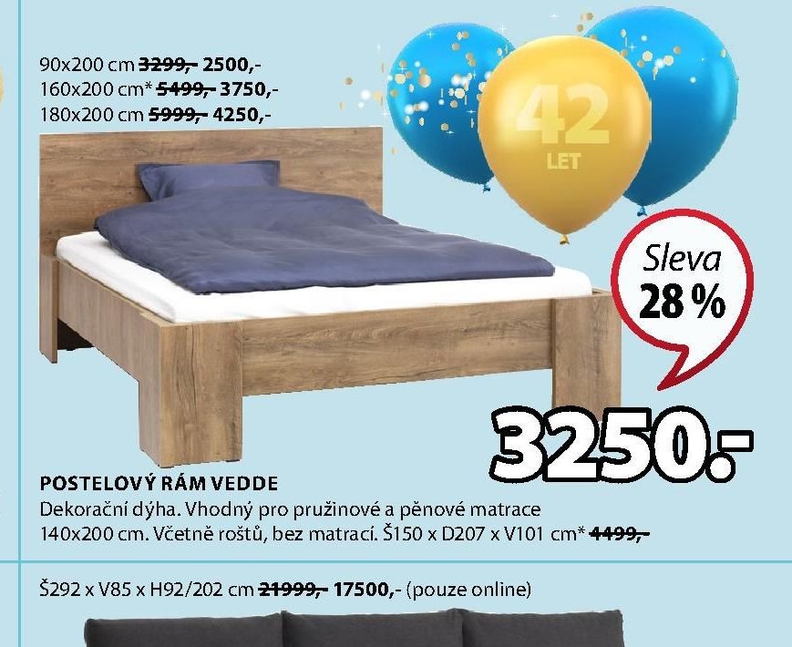 POSTELOVÝ RÁM VEDDE - Jysk akcniletaky.com