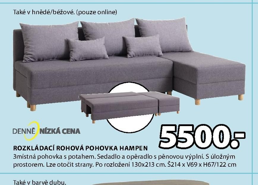 ROZKLÁDACÍ ROHOVÁ POHOVKA MARIAGER - Jysk akcniletaky.com