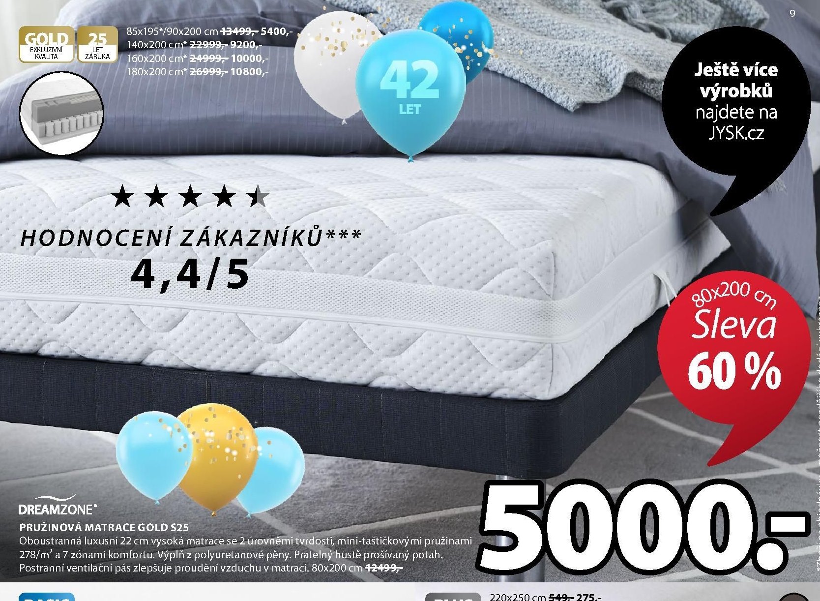 Matrace GOLD S25 - Jysk akcniletaky.com
