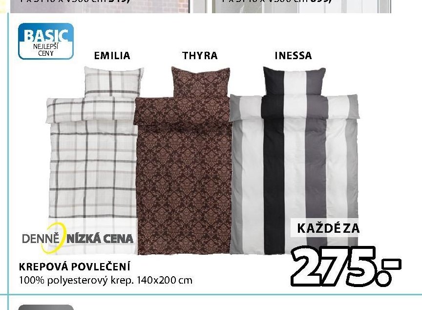 KREPOVÁ POVLEČENÍ EMILIA, THYRA, INESSA - Jysk akcniletaky.com