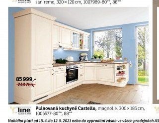 Plánovaná kuchyně Castello, magnolie - ASKO akcniletaky.com