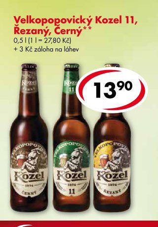 Velkopopovický Kozel 11, Řezaný, Černý