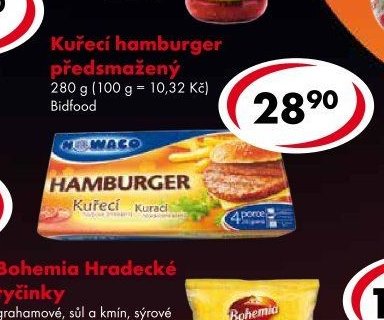 Kuřecí hamburger předsmažený