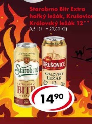 Starobrno Bitr Extra, hořký ležák, Krušovice Královský ležák 12