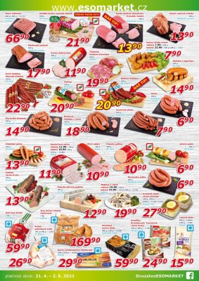 akční leták ESO MARKET 21.4.2021-2.5.2021