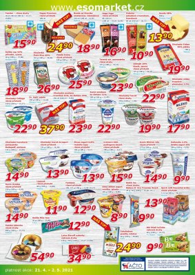 akční leták ESO MARKET 21.4.2021-2.5.2021