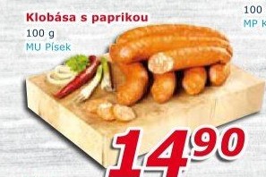 Papriková klobása Maso uzeniny Písek