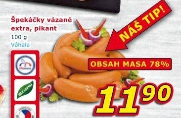 Špekáčky pikant vázané Váhala