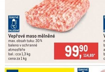 Vepřové maso mělněné