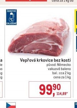 Vepřová krkovice bez kosti