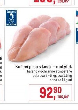 Kuřecí prsa s kostí – motýlek