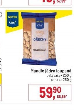 Mandle jádra loupaná
