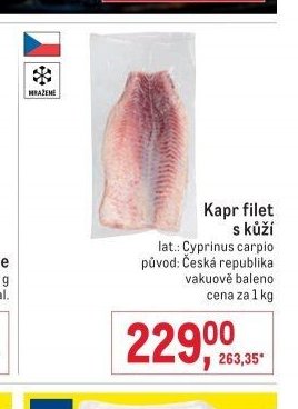 Kapr filet s kůží
