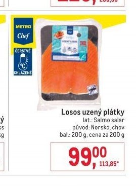 Losos uzený plátky