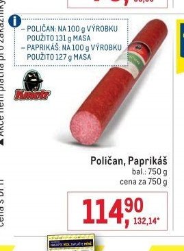 Poličan, Paprikáš