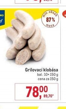 Grilovací klobása