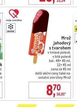 Mrož jahodový s tvarohem