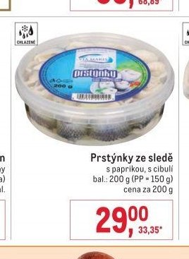 Prstýnky ze sledě s paprikou, s cibulí