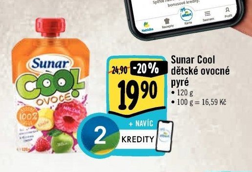 Sunar Cool dětské ovocné pyré