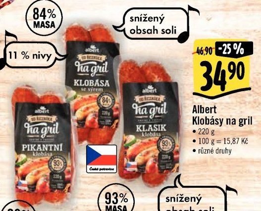 Albert Klobásy na gril