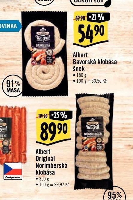 Albert Bavorská klobása šnek