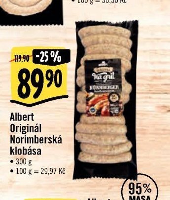 Albert Originál Norimberská klobása