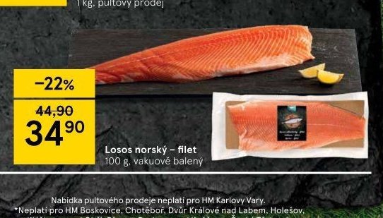 Losos norský - filet