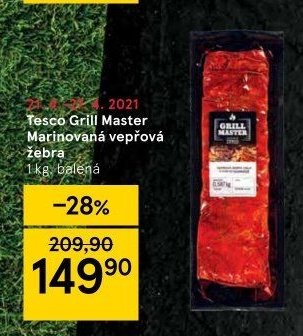 Tesco Grill Master Marinovaná vepřová žebra