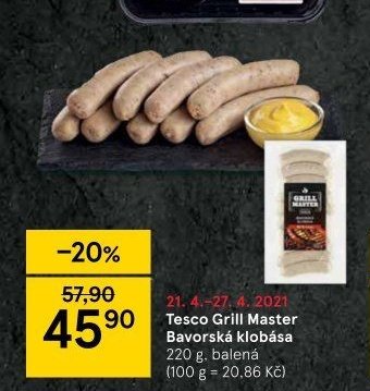 Tesco Grill Master Bavorská klobása