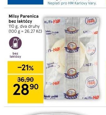 Milsy Parenica bez laktózy