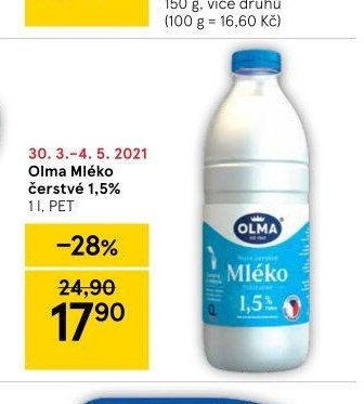 Olma Mléko čerstvé 1,5%
