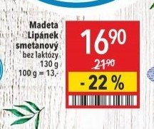 Madeta Lipánek smetanový bez laktózy 130 g