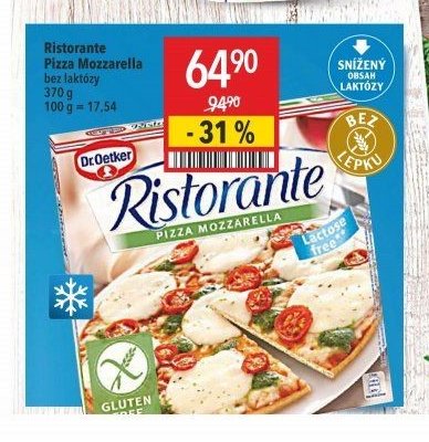 Ristorante Pizza Mozzarella bez laktózy 370 g