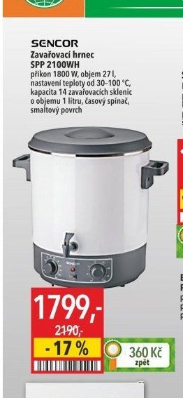 SENCOR Zavařovací hrnec SPP 2100WH