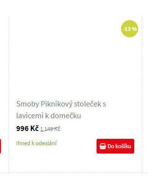 Smoby Piknikový stoleček s lavicemi k domečku