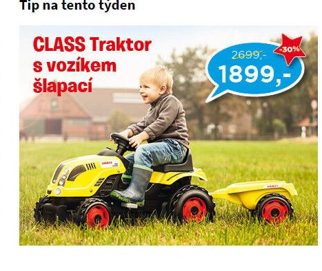 CLASS Traktor s vozíkem šlapací