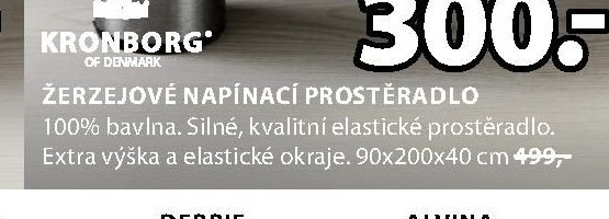 Žerzejové napínací prostěradlo