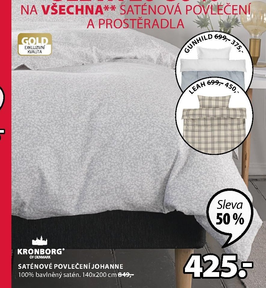 Saténové povlečení JOHANNE