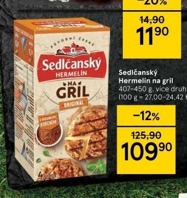 Sedlčanský Hermelín na gril