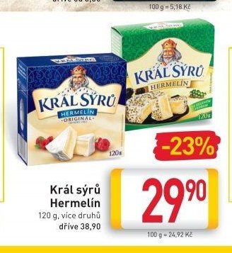 Král sýrů Hermelín