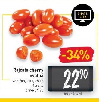 Rajčata cherry oválná