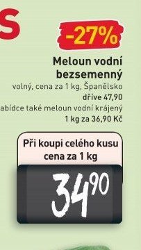 Meloun vodní bezsemenný