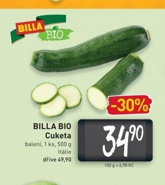 BILLA BIO Cuketa